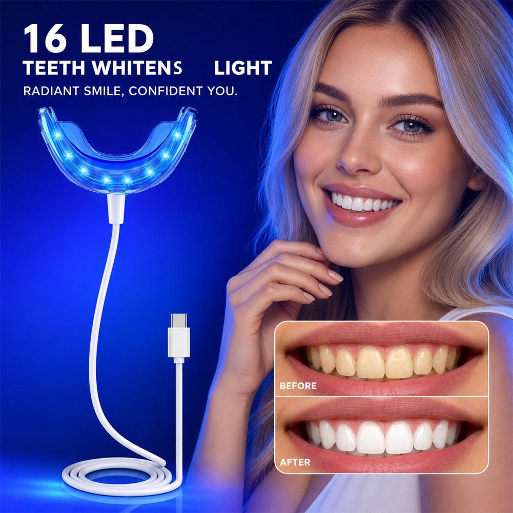 Teeth Whitening With Trays - Tandenbleekversneller Smart LED Blauw Licht Draagbaar