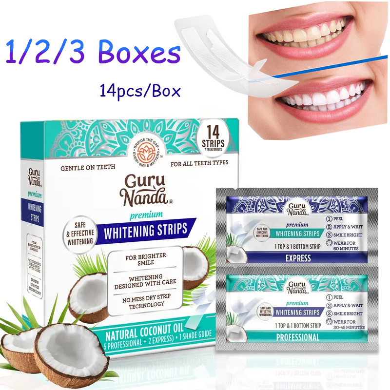 14 stks/doos Kokosolie Tanden  - Teeth Whitening With Coconut Oil recensie en prijs