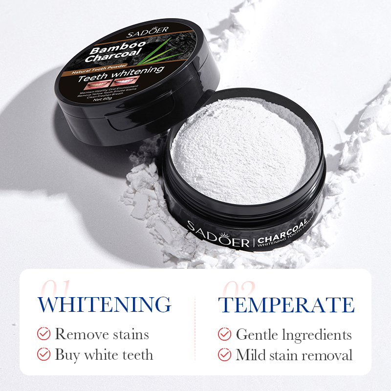 Bamboe houtskool actieve kool  - Whitening Powder Activated recensie en prijs